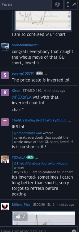 Trading chat on TradingView