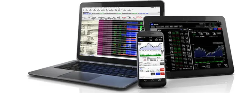 Screenshot of the Traders Workstation at Lynx Broker