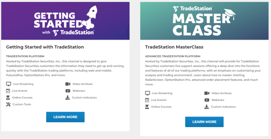 Training courses in TradeStation