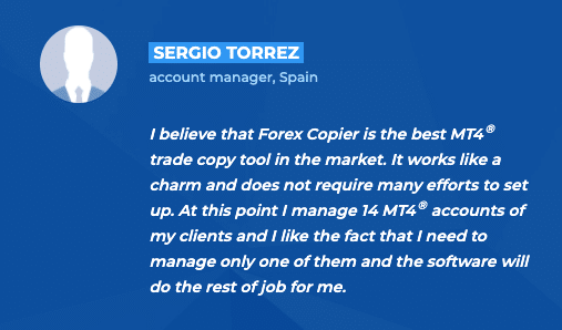 Review from Forex Trade Copier 3 site